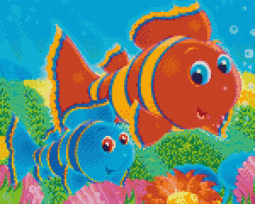 Clown Fish Nine [9] Baseplate PixelHobby Mini-mosaic Art Kit image 0